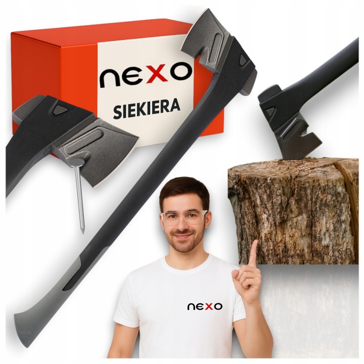 Sekera 1,4 kg | viacúčelová, štiepanie dreva, vyťahovanie klincov